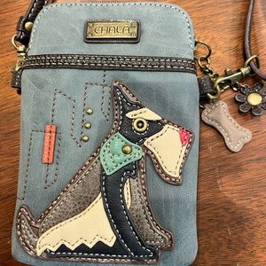 CHALA cellphone crossbody handbag purse schnauzer dog